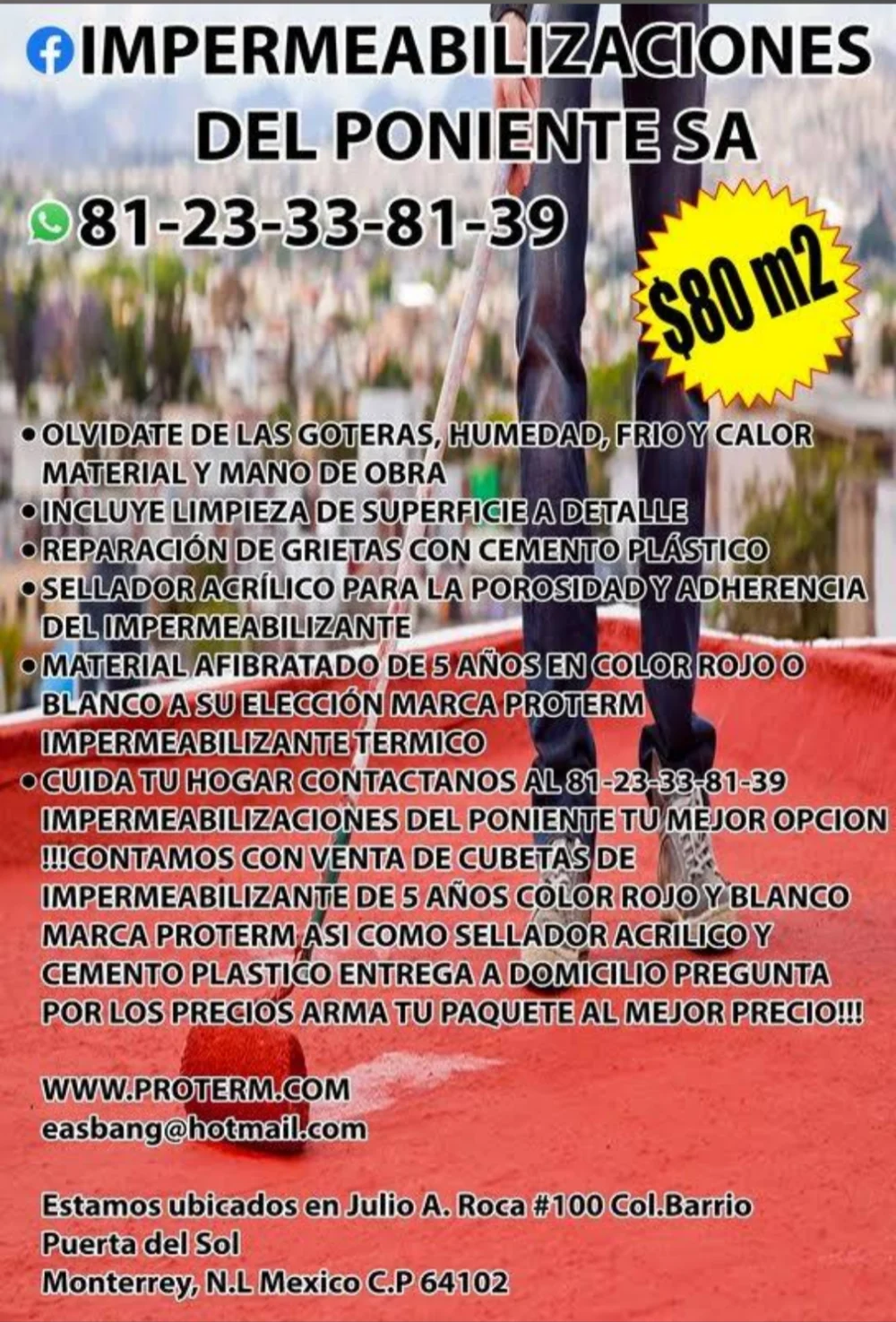 IMPERMEABILIZACIÓNES DEL PONIENTE SA