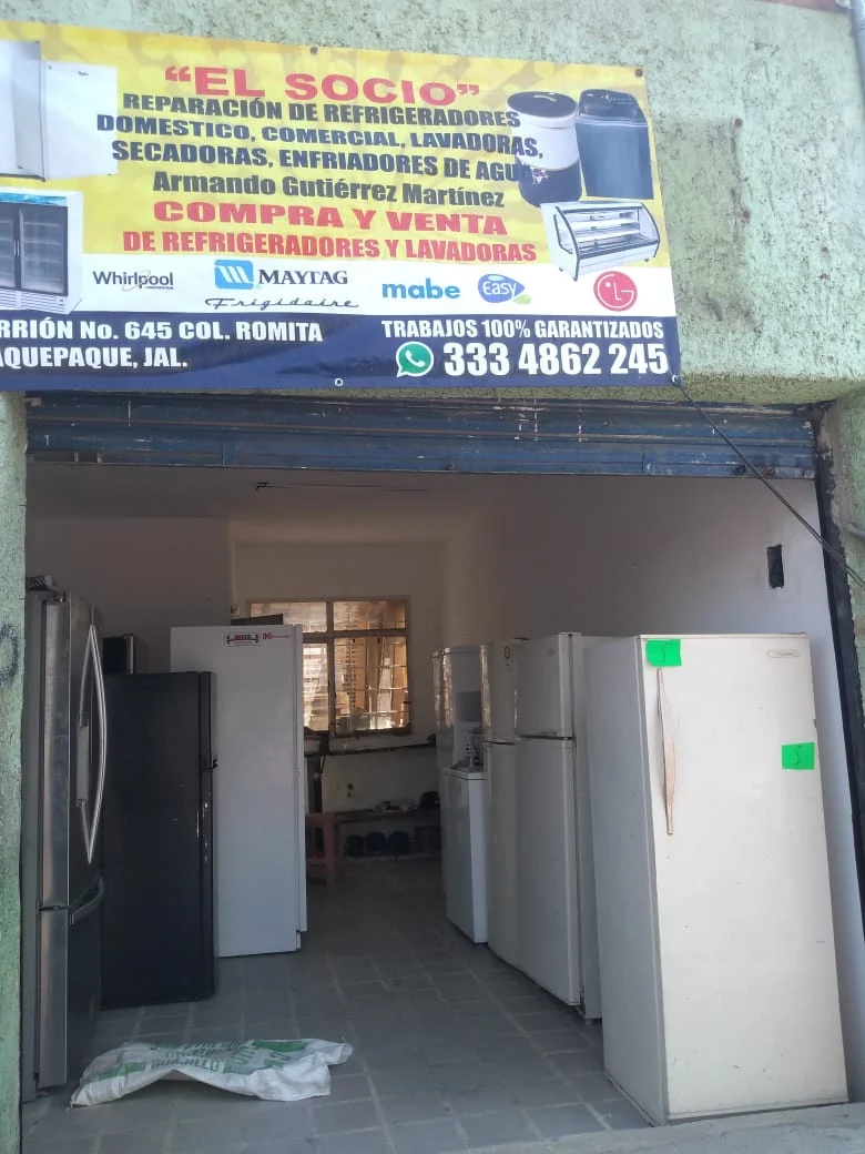 Servicio "El Socio" Reparación, compra y venta de lavadoras y refrigeradores